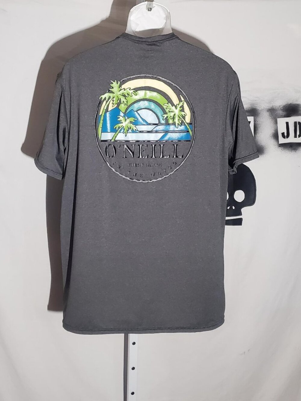O'Neill Heather Gray Stretch T-shirt Mens Sz XL